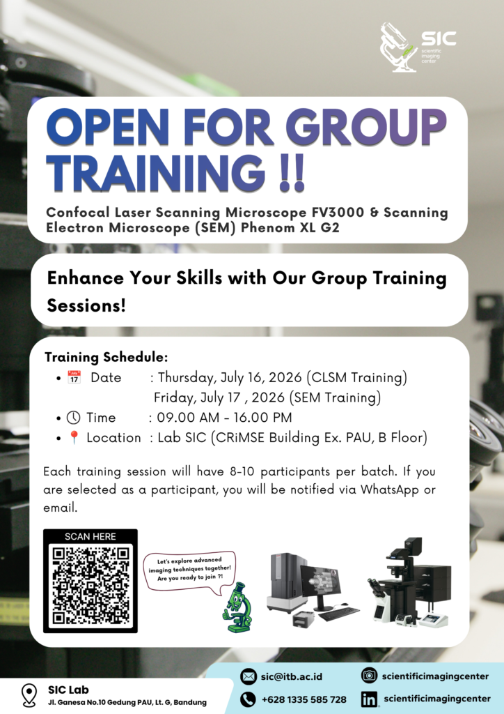 Group Training Batch VI : CLSM Evident FV3000 & Thermo Desktop SEM XL G2